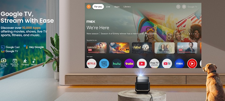 Máy chiếu jmgo n1s pro 4k chạy google tv